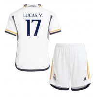 Dětský Fotbalový dres Real Madrid Lucas Vazquez #17 2023-24 Domácí Krátký Rukáv (+ trenýrky)